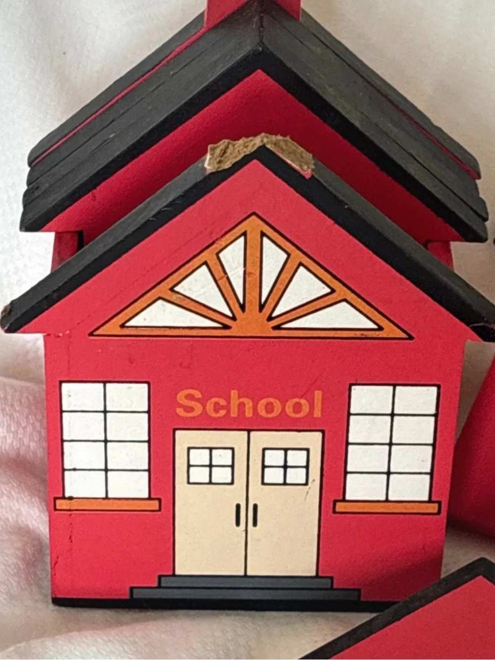 Teachers are Special Red Schoolhouse Coaster Set with Holder - Home or Classroom